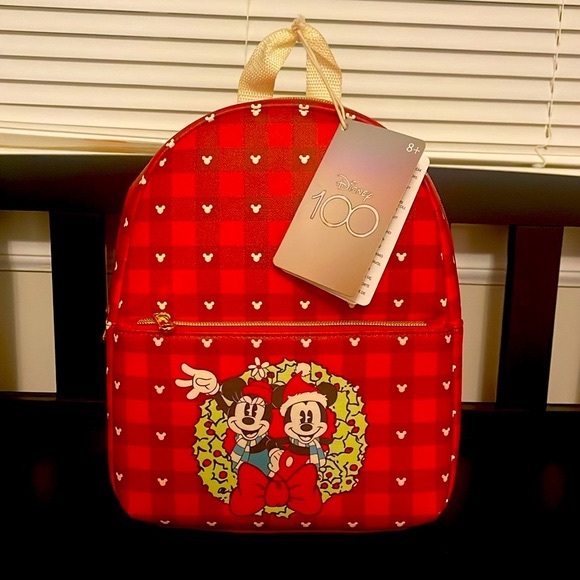 Funko Pop! Disney 100 Loungefly Mickey & Minnie Holiday Collection Mini Backpack - Picture 1 of 8